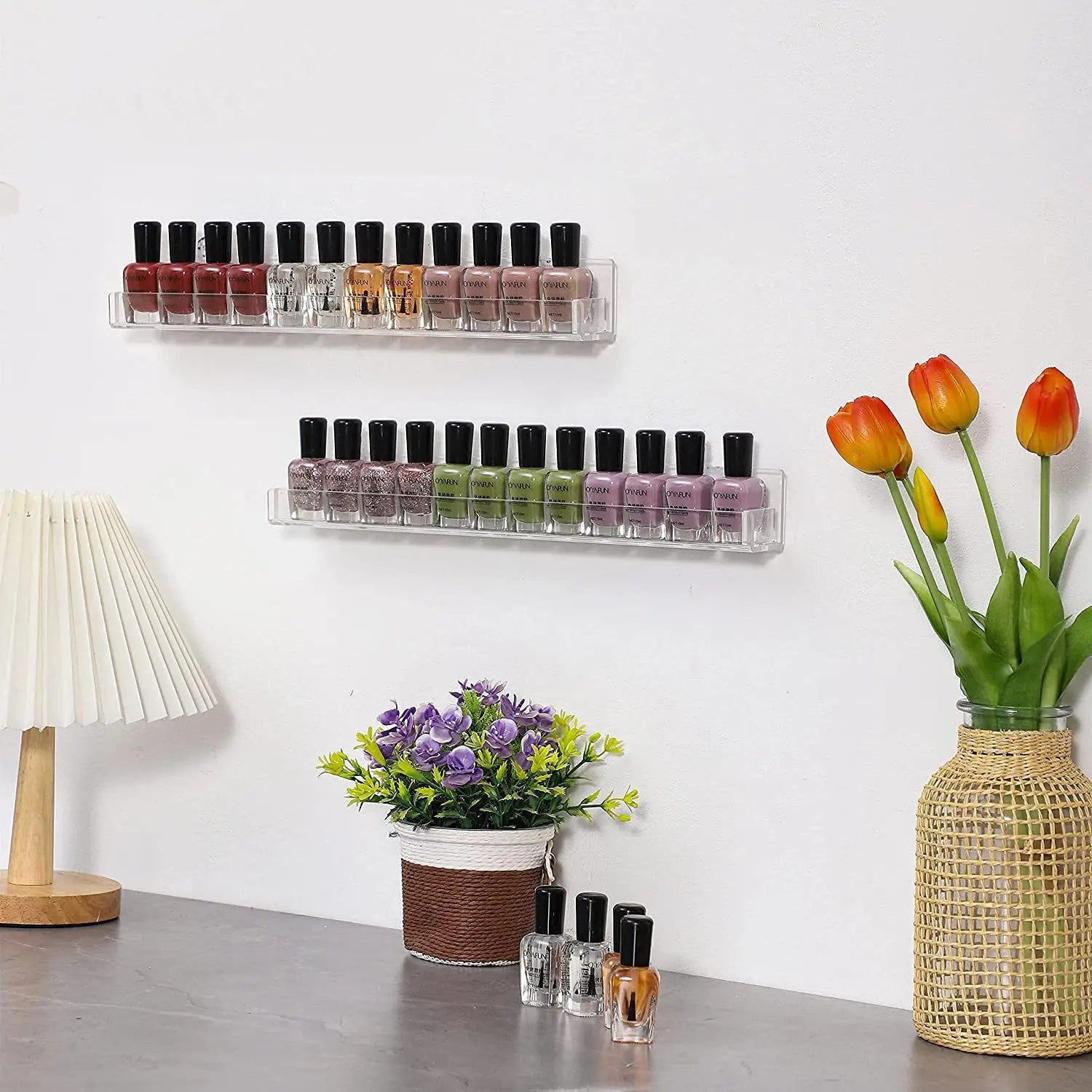 Clear Acrylic Floating Wall Shelf – Book & Display Storage