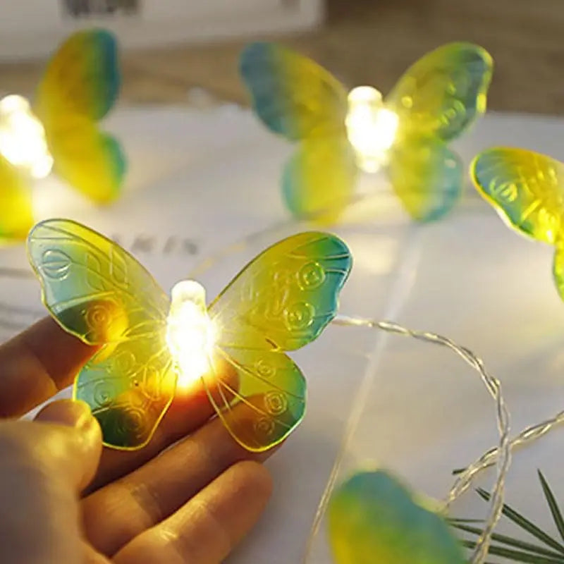 Butterfly-shaped Solar String Lights LED Fairy Indoor Outdoor Garden