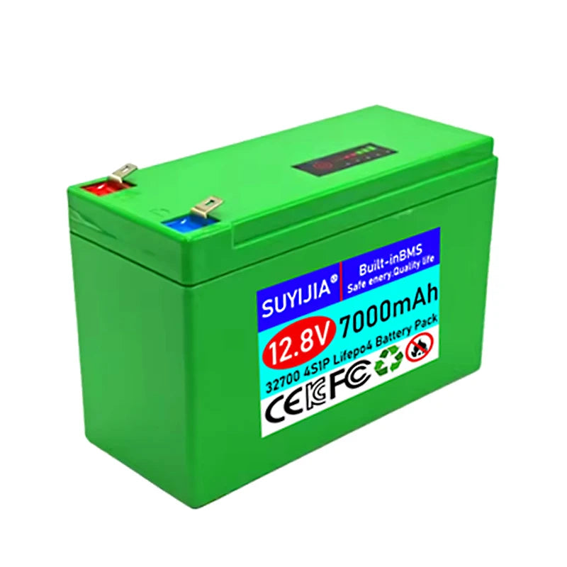 Rechargeable 12.8V 7Ah 32700 4S1P Lifepo4 Battery with 4S 40A BMS Balanced Electric Boat and Uninterruptible 12V Power Supply Zpaxo