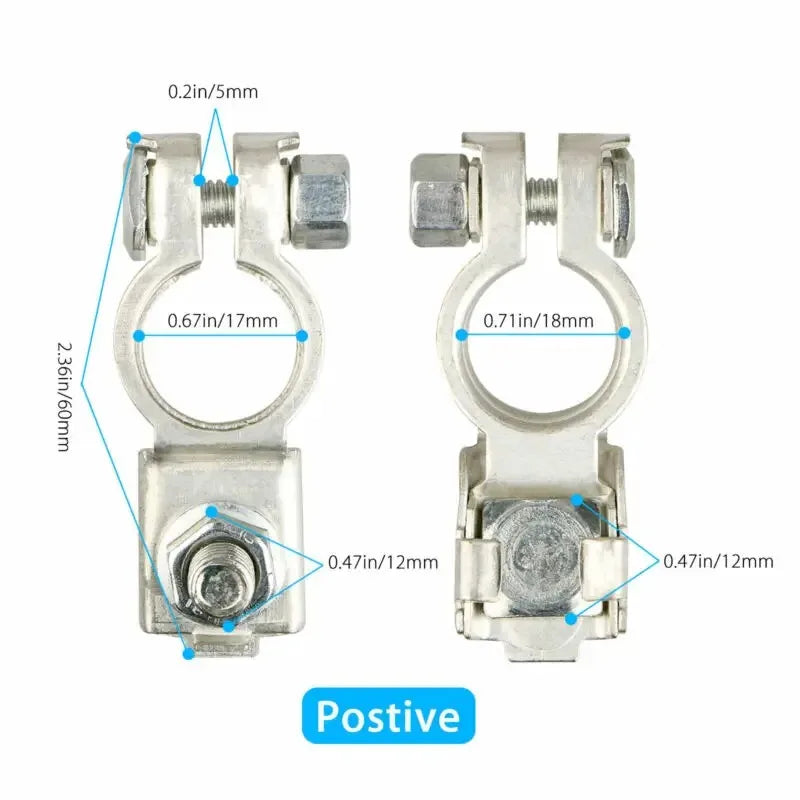 2-Pack Battery Terminal Clamps Positive & Negative – Cars & Trucks Battery Terminal Clamps Zpaxo