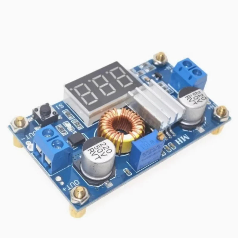 5A high-power 75W DC-DC adjustable voltage regulator module with voltmeter display far exceeding LM2596 Zpaxo