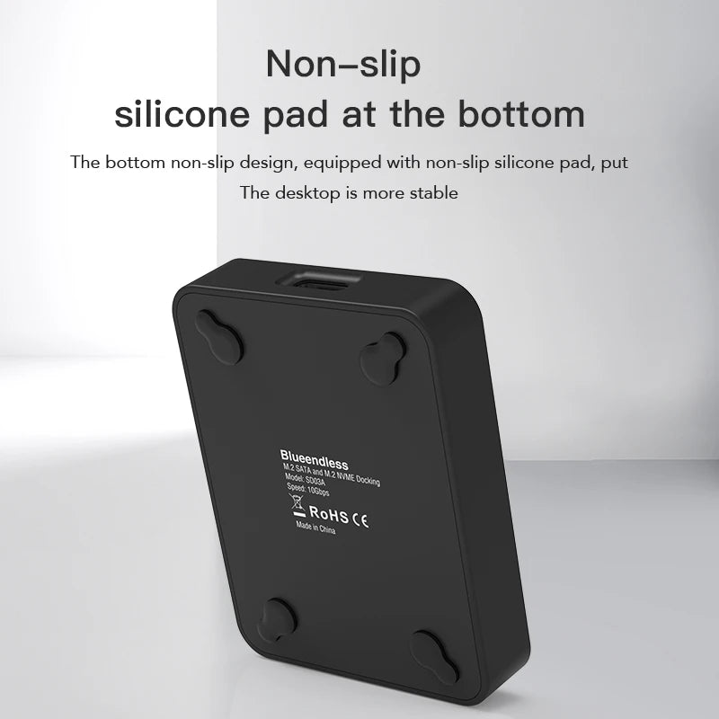 Blueendless External SSD Hard Disk M.2 SSD Enclosure 10Gbps Online Reading Writing Speed SSD Case For M.2 NVMe Docking Station Zpaxo