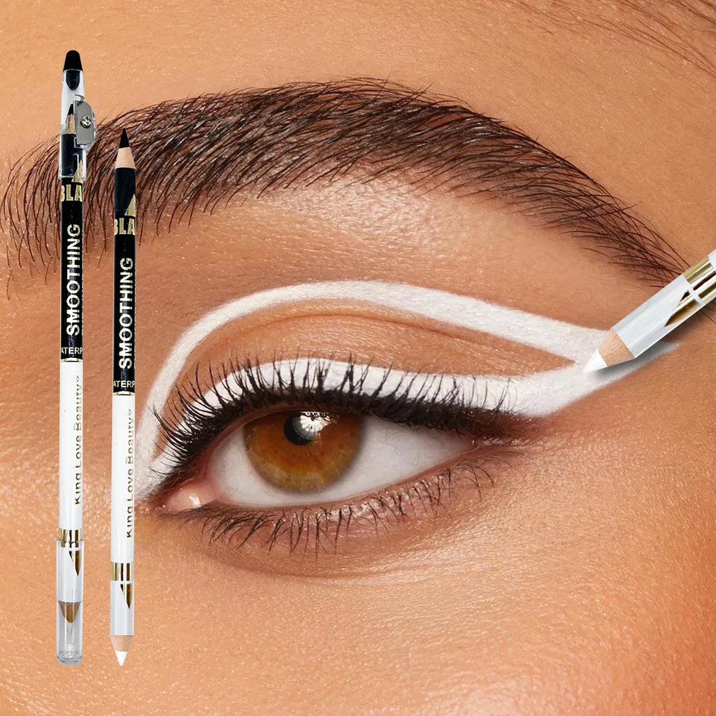 Double Head Eyeliner Pen Suit Waterproof Sweat Proof Smooth Lasting Zpaxo