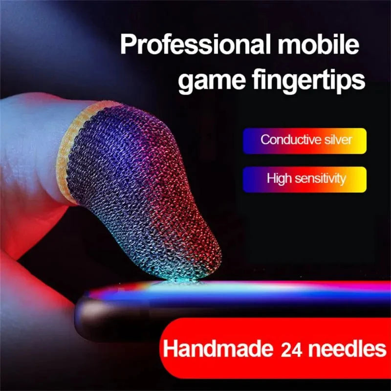 40pcs Mobile Game Fingertip Gloves For PUBG Gamer Sweatproof Anti-slip Touch Screen Finger Sleeve Breathable Gaming Finger Cover Zpaxo