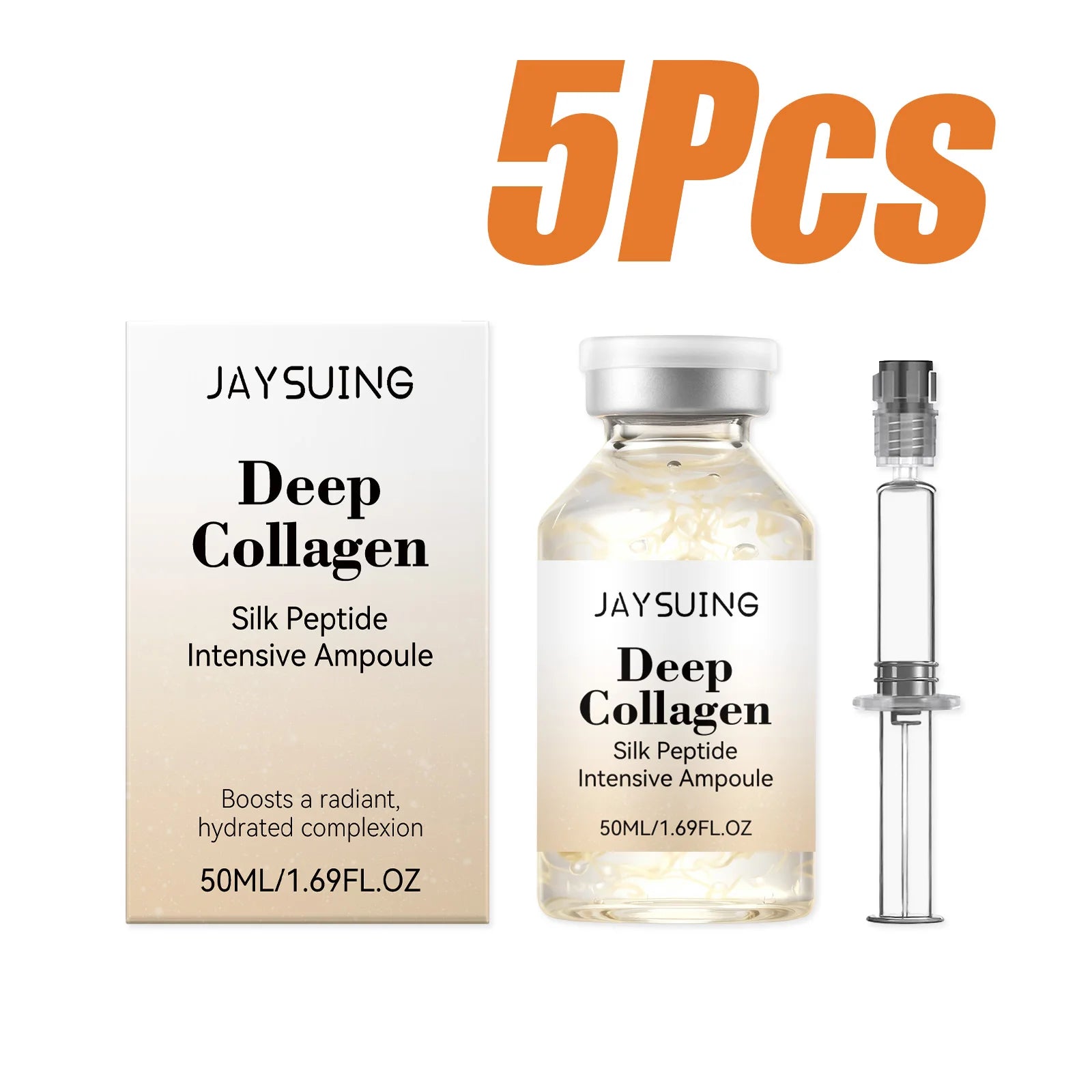 Eelhoe Collagen Silk Peptide Ampoule Serum – Firming & Anti-Aging Face Ampoule Serum Zpaxo 5Pcs