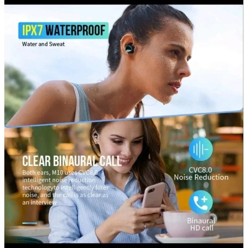 KEBIDUMEI Bluetooth Headphones In-ear Wireless Earphones LED Display