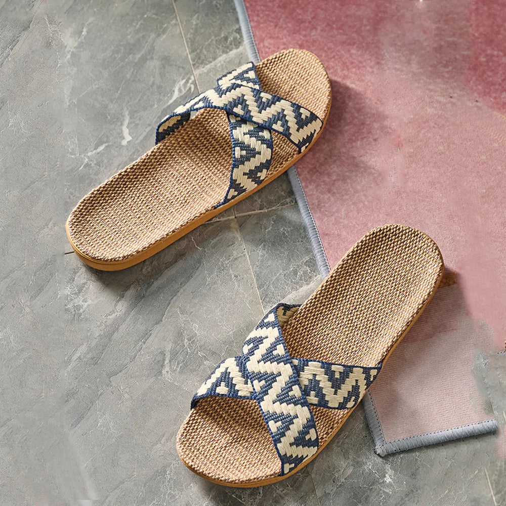 Inddoor Home Slippers Lightweight Women Antislip Bedroom Soft Bottom Zpaxo Blue 35-36