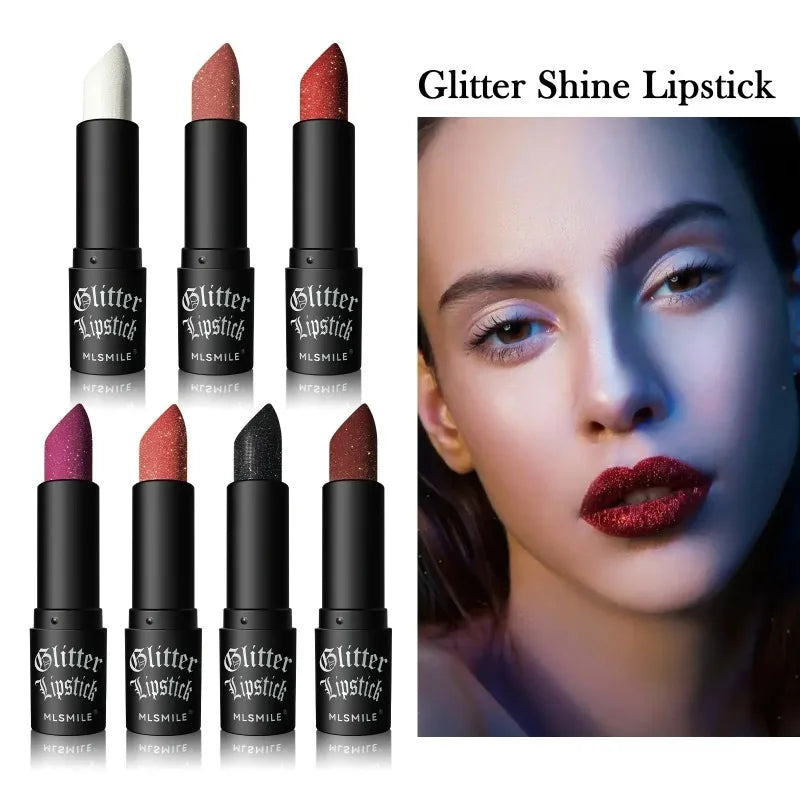 7 Colors Diamond Matte Lipstick Non-stick Cup Flash Lasting