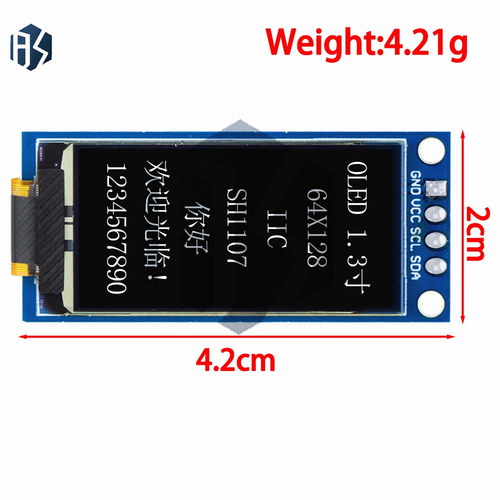 1.3 inch OLED display 64×128 LCD module SH1107 LCD 1.3 "OLED Vertical screen module for arduino Zpaxo