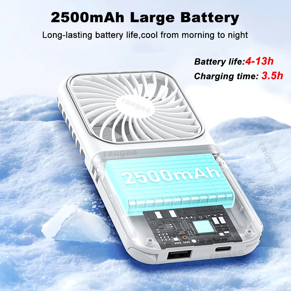 Mini Fan Portable Foldable Desk 2500mAh Rechargeable 4 Wind Speed Air