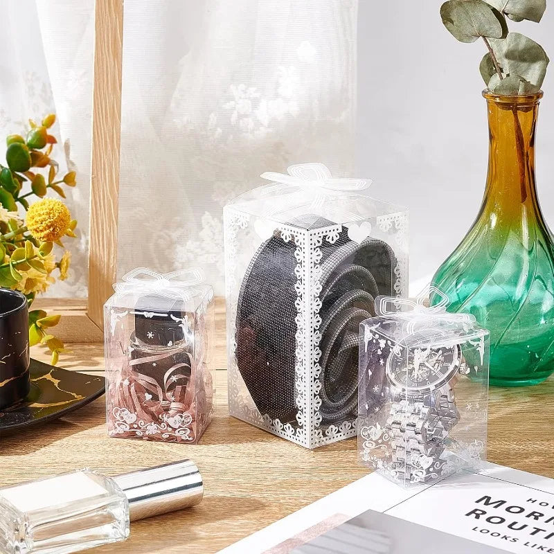 Clear PVC Plastic Candy Favor Box Transparent Container Wedding