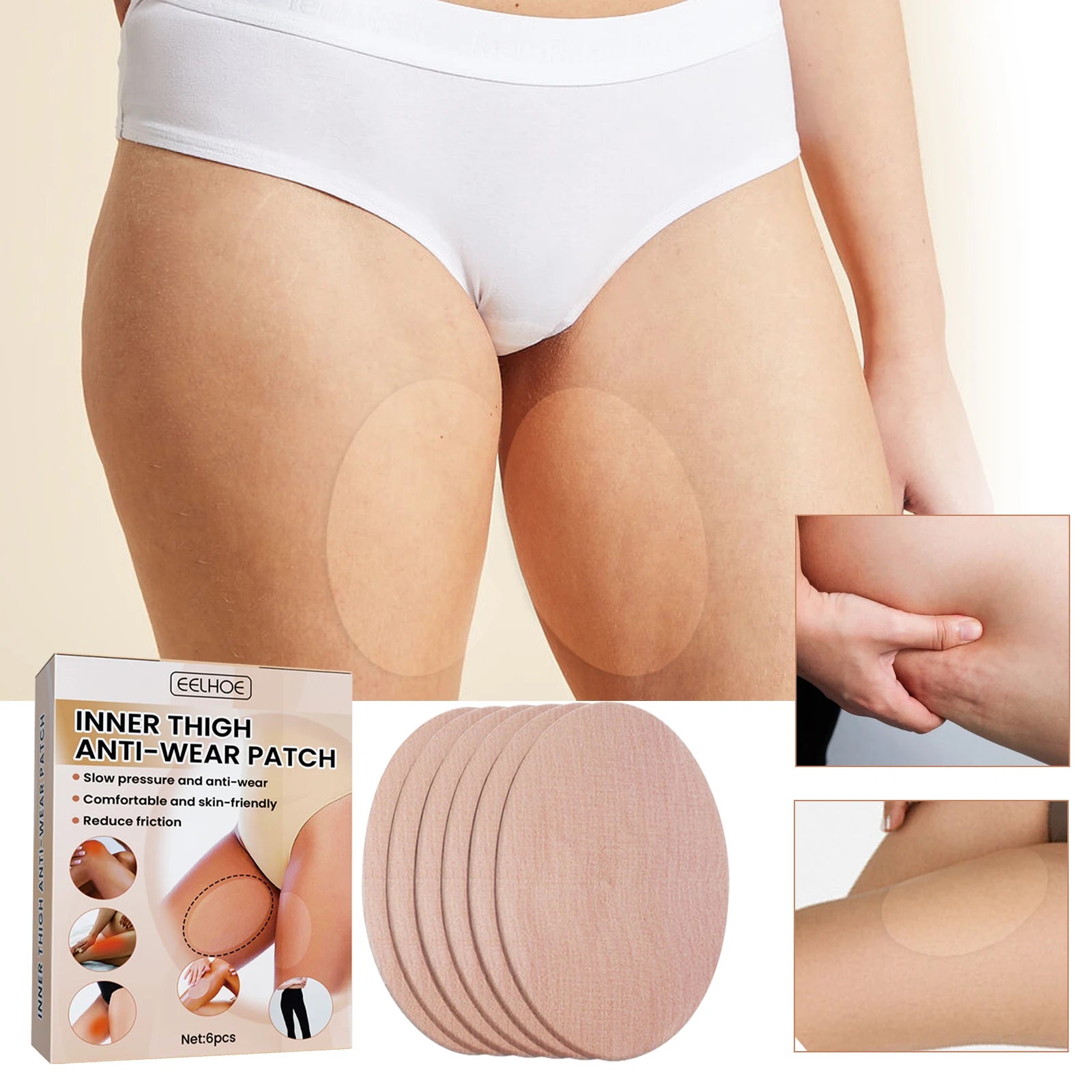 Anti-wear Stickers Invisible No Trace Thigh Non-woven Tapes Disposable Anti Chafe Thigh Patch Body Anti-Friction Pad Women Zpaxo