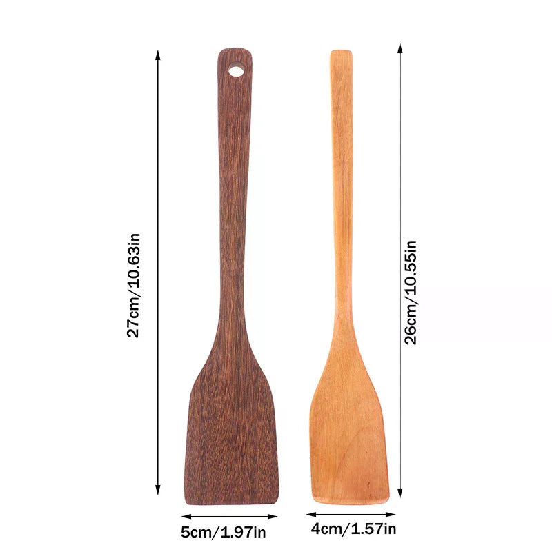 Natural Wood Safe Durable Home Restaurant Kitchens Wooden Spatula Zpaxo