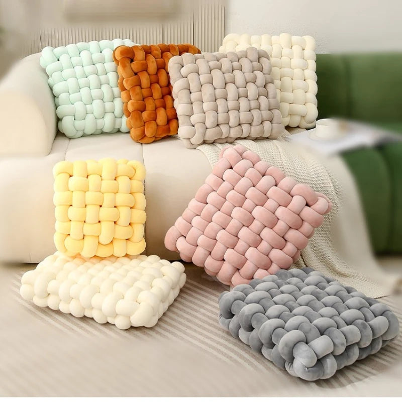 Knot Pillow Soft Throw Home Decoration Cushion Square Office Knotted