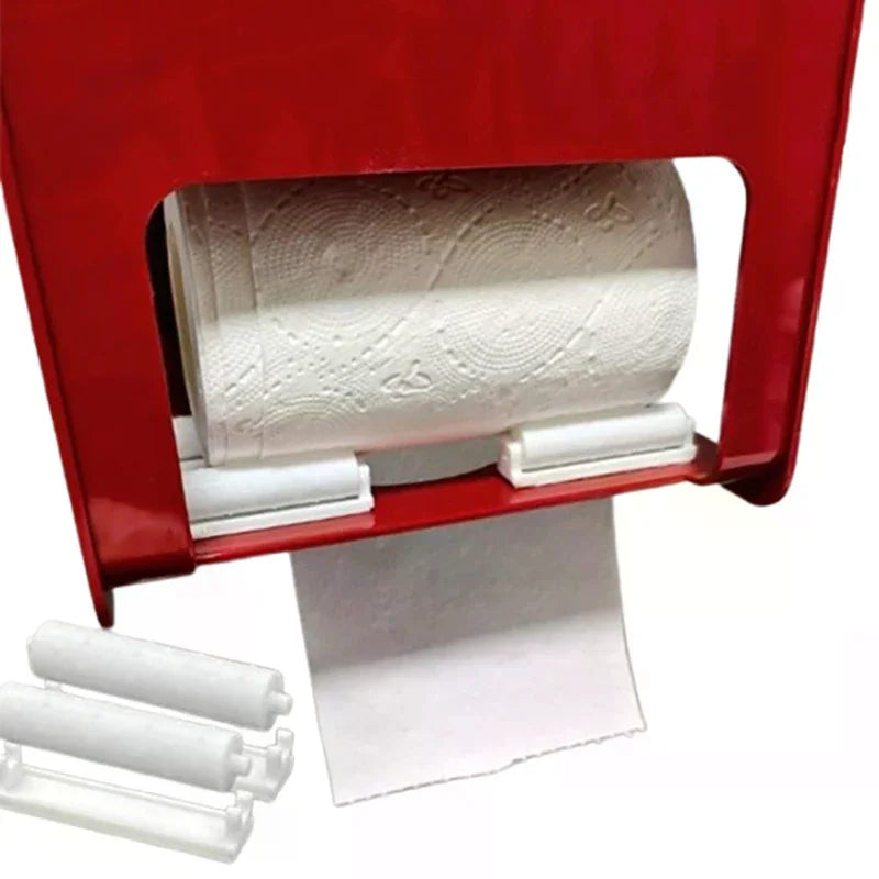 4/8PCS Toilet Paper Roller Holder Towel Plastic Roll Box Metal Replacement Rod Roller Outdoor Travel Zpaxo