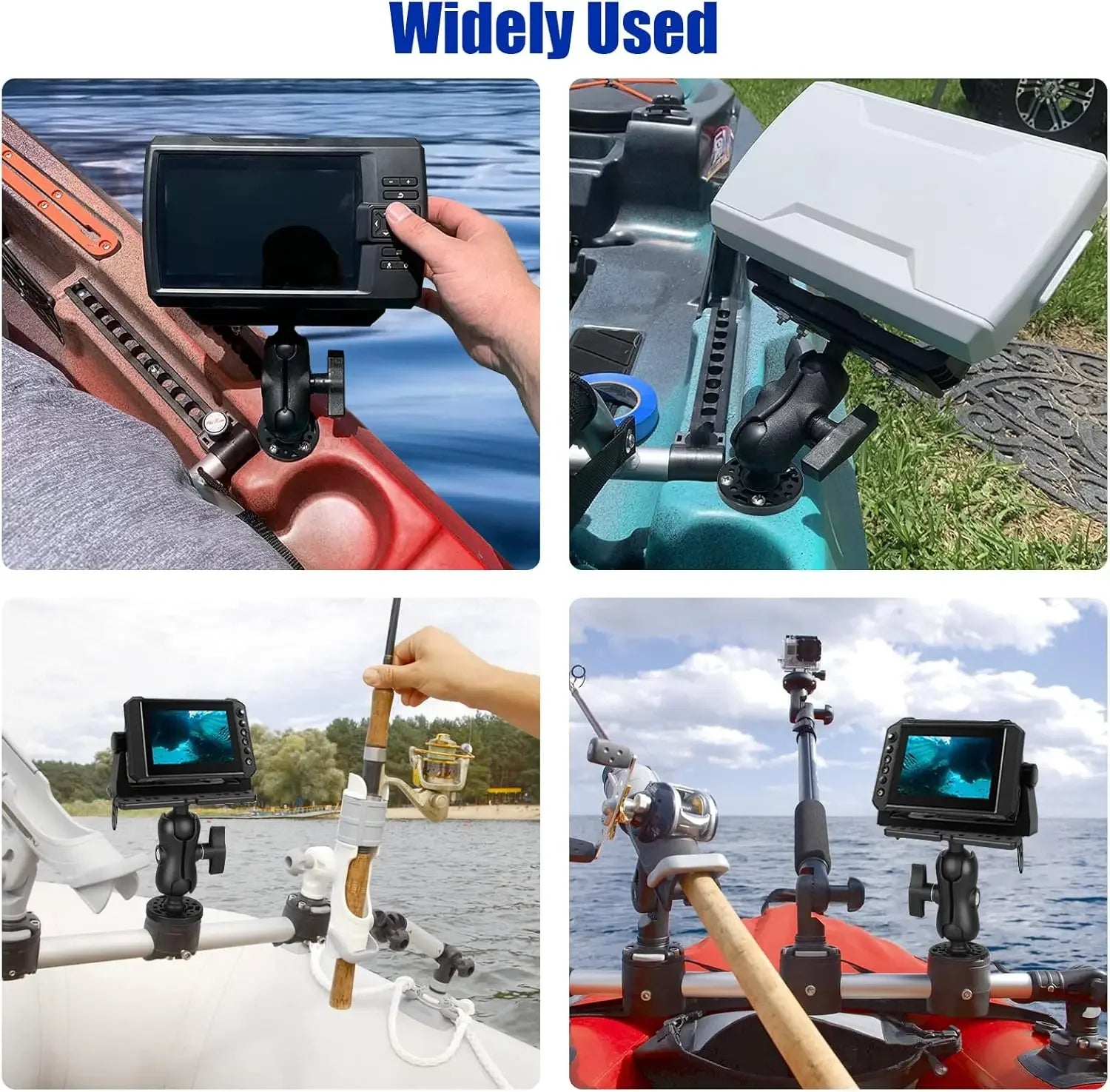 Fish Finder Mount Bracket – Adjustable Ball & Socket Boat Base