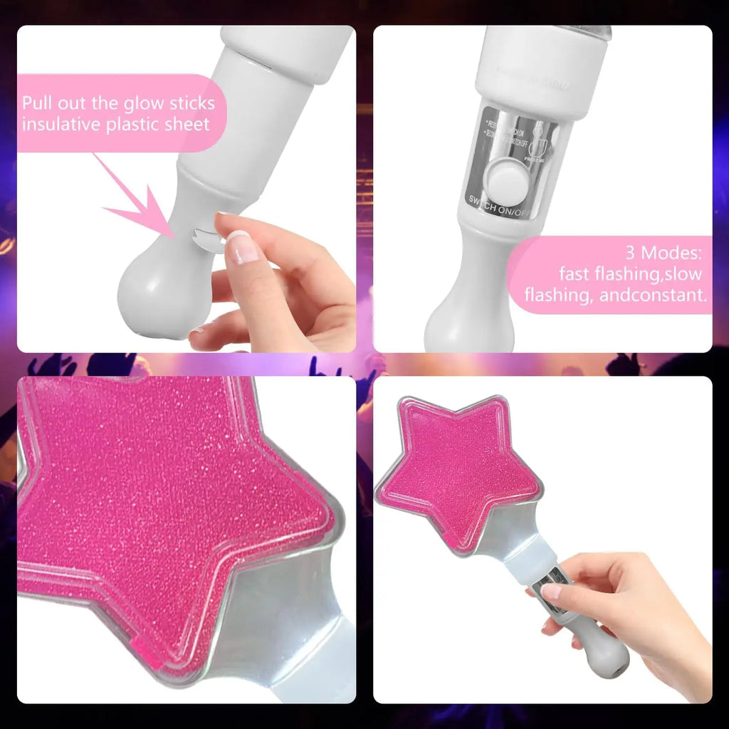 Glow Stick Star Wand Heart Shape Light Concert Party Atmosphere Props