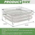 3-Layer Stackable Air Fryer Rack | 304 Stainless Steel Grill Air Fryer Rack Zpaxo 3-layers Square