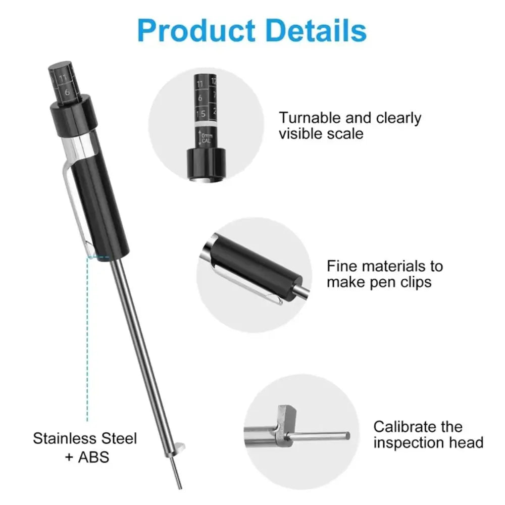 6mm Thickness Brake Pad Thickness Gauge 0.2 Inch Thickness Convenient Brake Pad Tester Automotive Measurement Pen Ruler Design Zpaxo