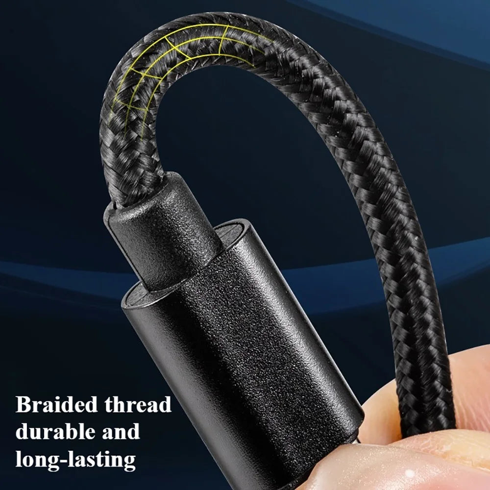 5A Fast Charging USB-C to C Nylon Cable 1m/2m/3m | 100W PD USB-C Charging Cable Zpaxo