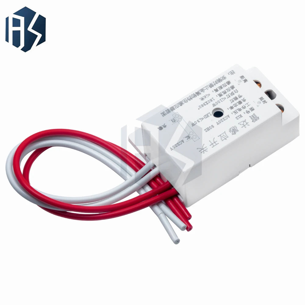 New 220V AC 50Hz Auto Infrared Sensor Switch PIR Microwave Radar Body Motion Sensor Module Adjustable For Time Distance Range Zpaxo