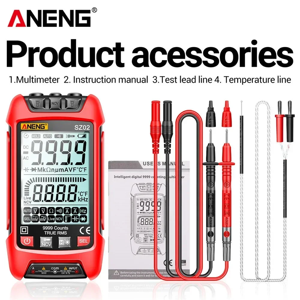 ANENG SZ01 SZ02 Digital Multimeters Counts Auto Range Vol Diode Ohm