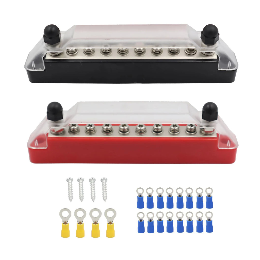 M6 12V Terminal Block Bus Bar 1 4-inch Stud 150A Electrical Power