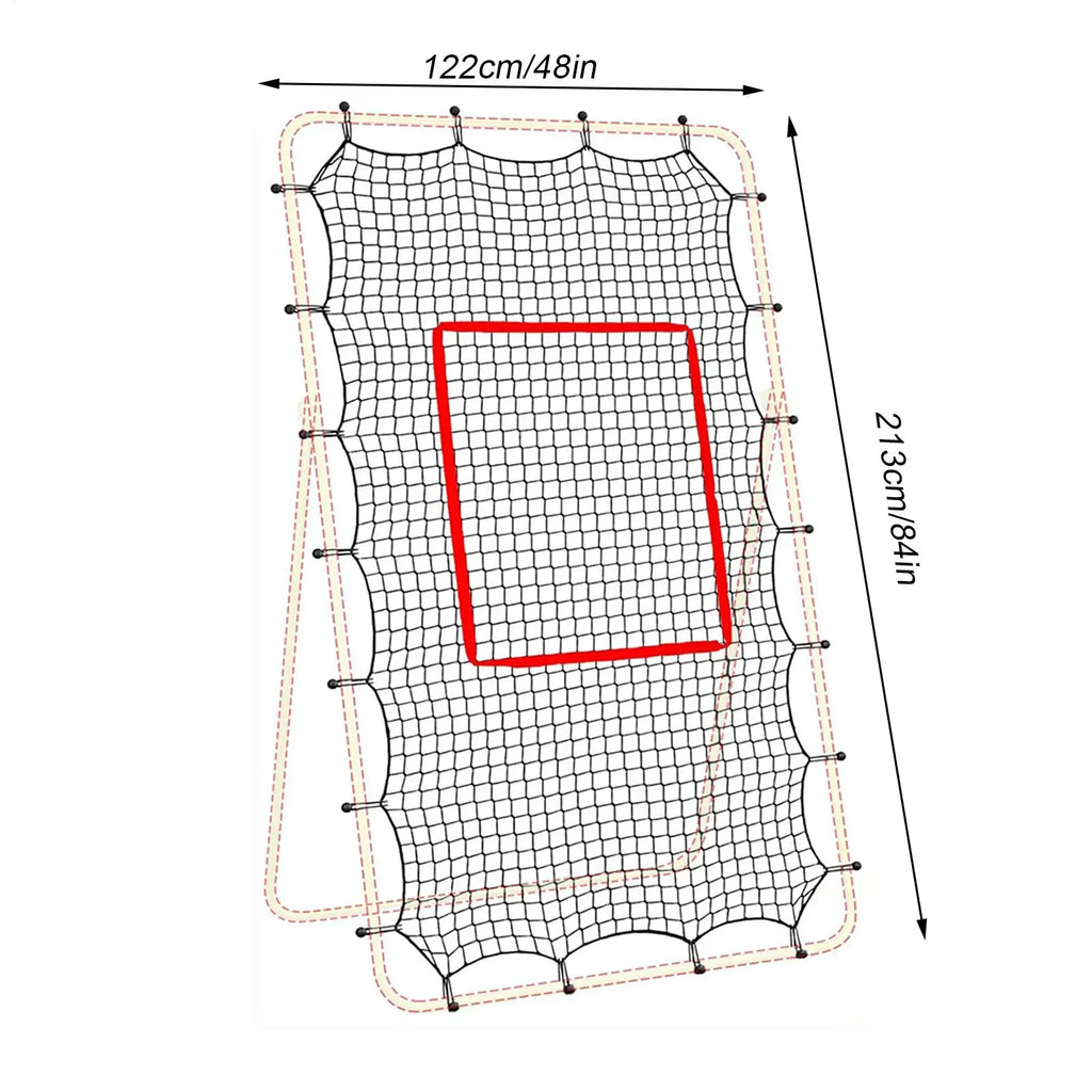 Volleyball Rebounder Net Mesh Adjustable Catcher Fit 74Ft Frame 28