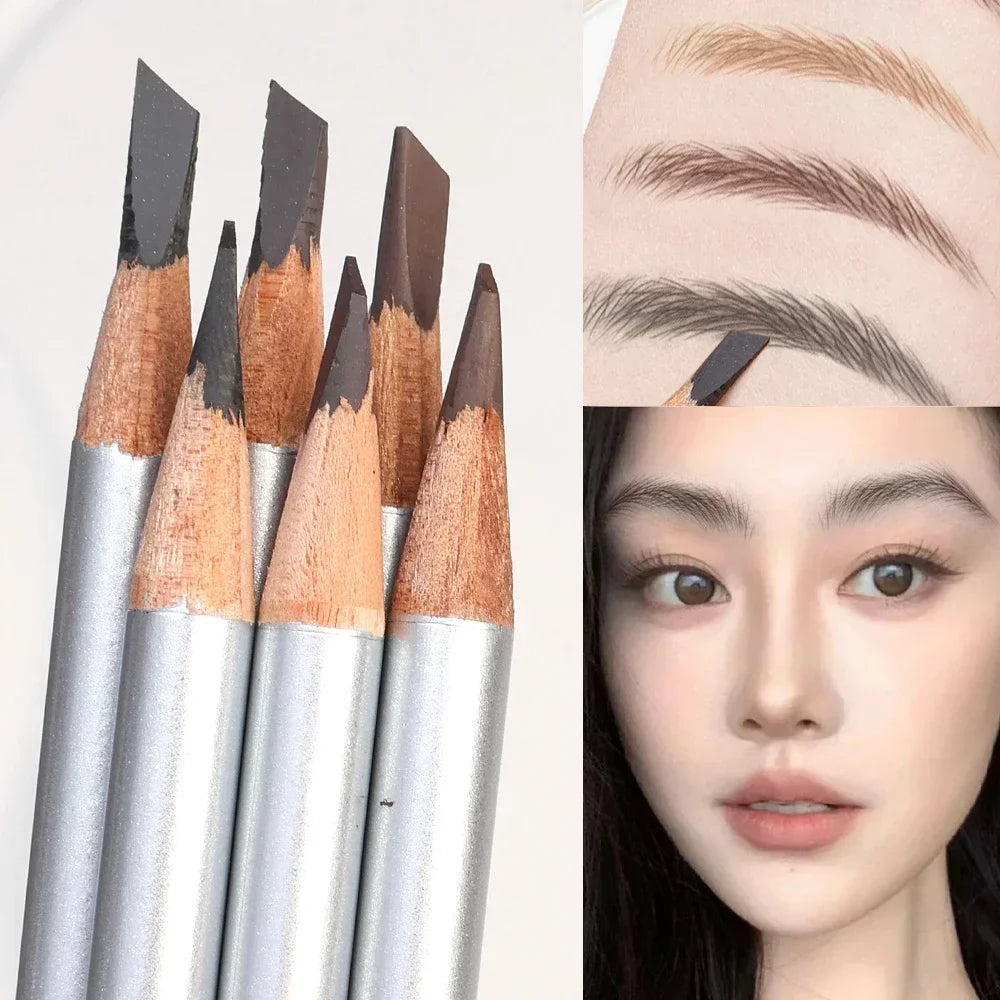 Microblading Eyebrow Pen Makeup Waterproof Lasting Matte Black Brown