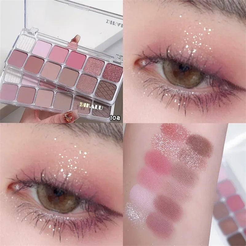 12Colors Love Heart Pink Eyeshadow Palette Natural Cool Tone Low Zpaxo LDYHV-10