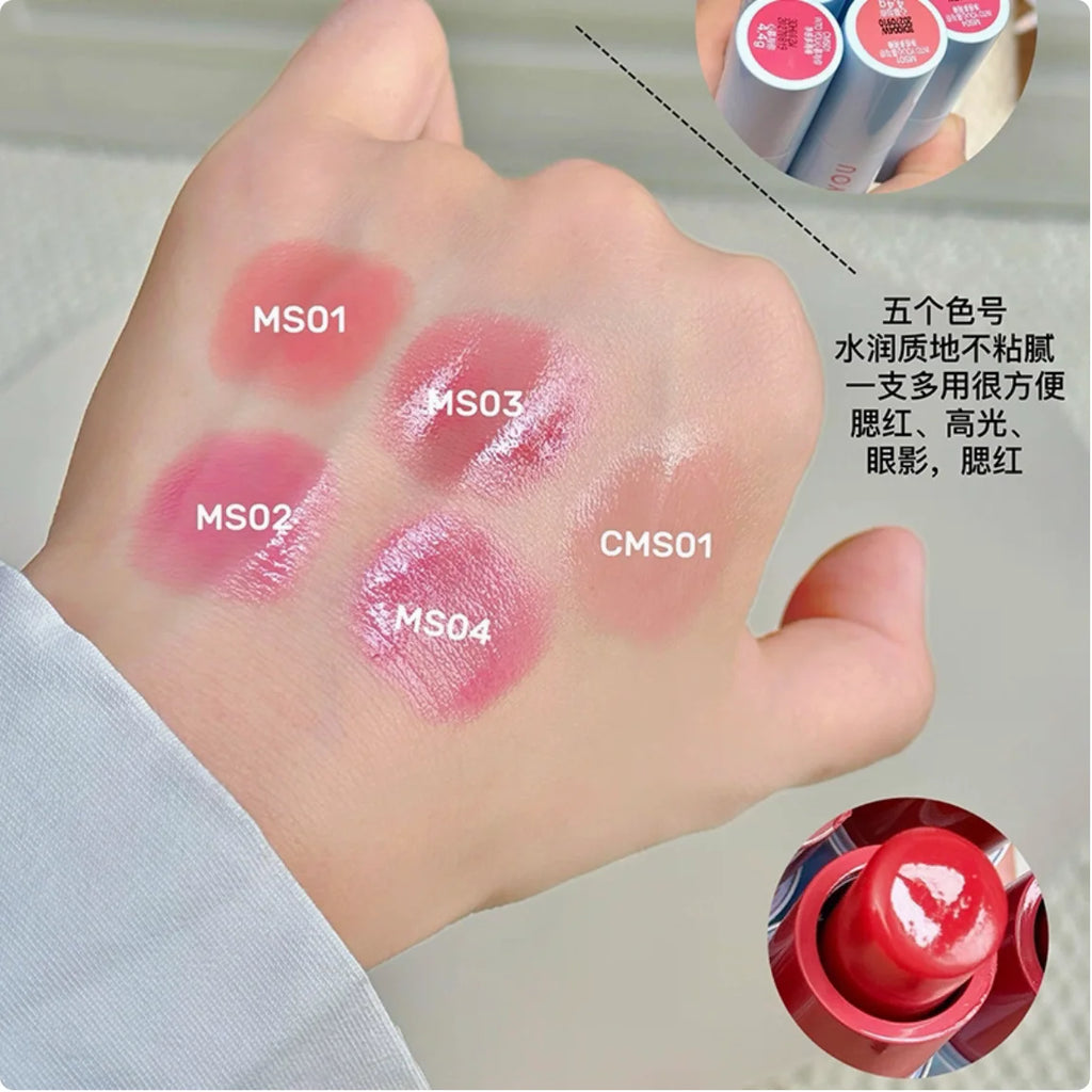 Into You Multi-Purpose Stick Lipstick Blush And Eyeshadow, Light And Watery Makeup Cosmetics Zpaxo