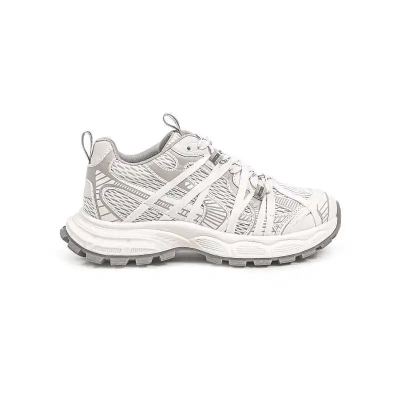 Grey Navy Chunky Hiking Sneakers Women Breathable Mesh Synthetic Zpaxo A810 Beige 39 China Mainland