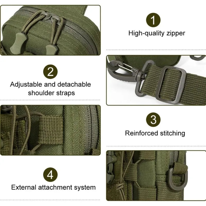 Tactical Waist Bag – Crossbody Chest & Water Bottle Carrier