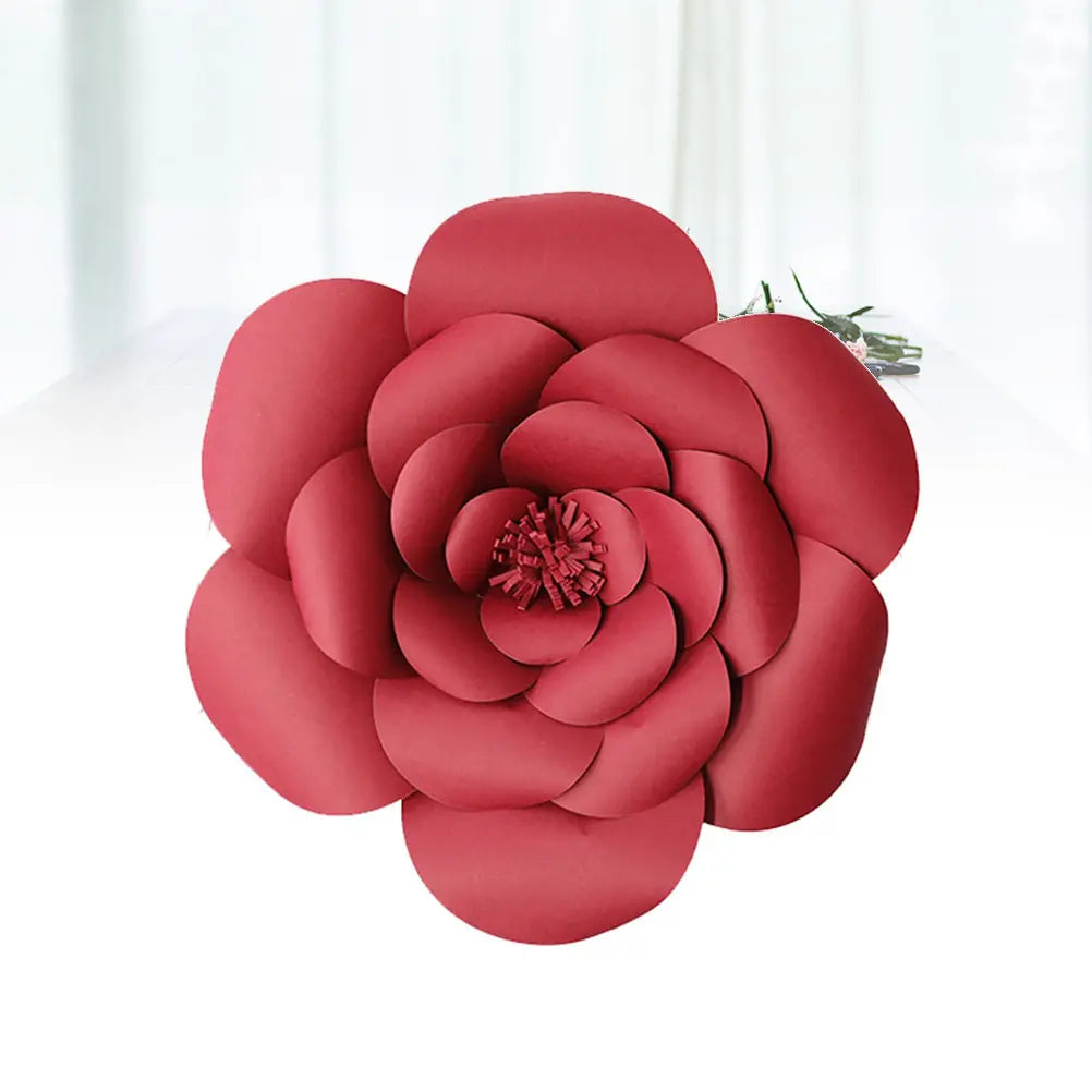 3D Paper Flower Wall Decor Wine Red Stylish Party Wedding Birthday