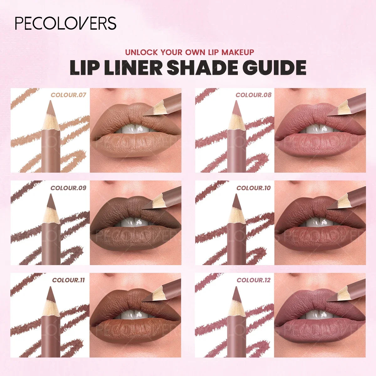 1PC Matte Lip Liner - Pencil Formula, Nude Pink/Brown/Red, Smooth Effect, Three-dimensional Lip, Beginner-friendly Zpaxo