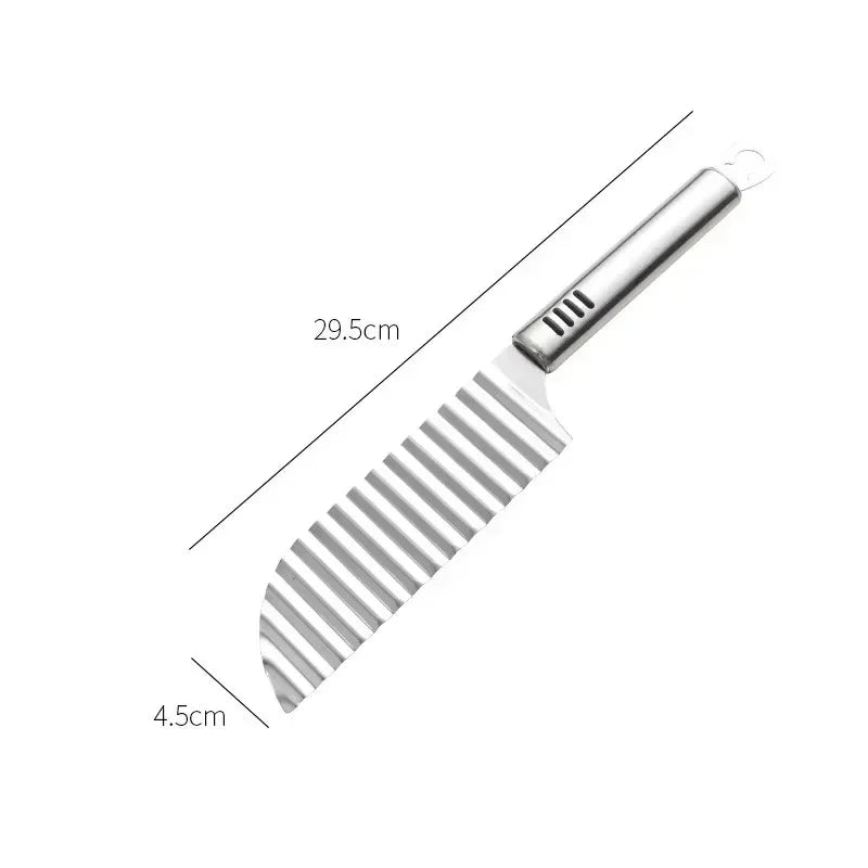 2026 New Potato Chip Slicer Dough Vegetable Fruit Crinkle Wavy Slicer Knife Potato Cutter Chopper French Fry Maker Tools Zpaxo