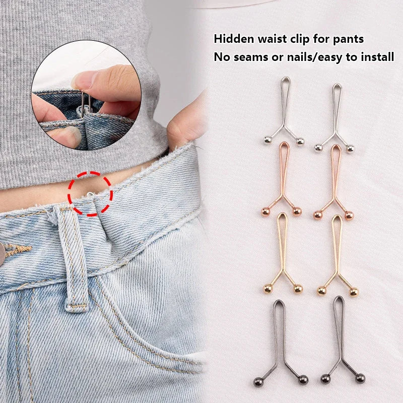 4 Jeans Skirts Detachable Buckle Accessories Adjustable Sleeve Clip