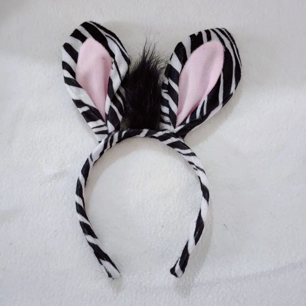 Cute Zebra Headband Set Funny Unique Animal Costume Props Performance Props Kids Wearable Kids Animal Headband Birthday Party Zpaxo