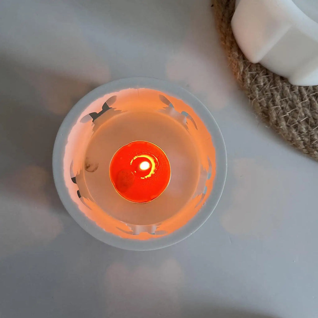 Candle Holder Mold Soft Non Stick Mould Hollow Rabbit Design Tea
