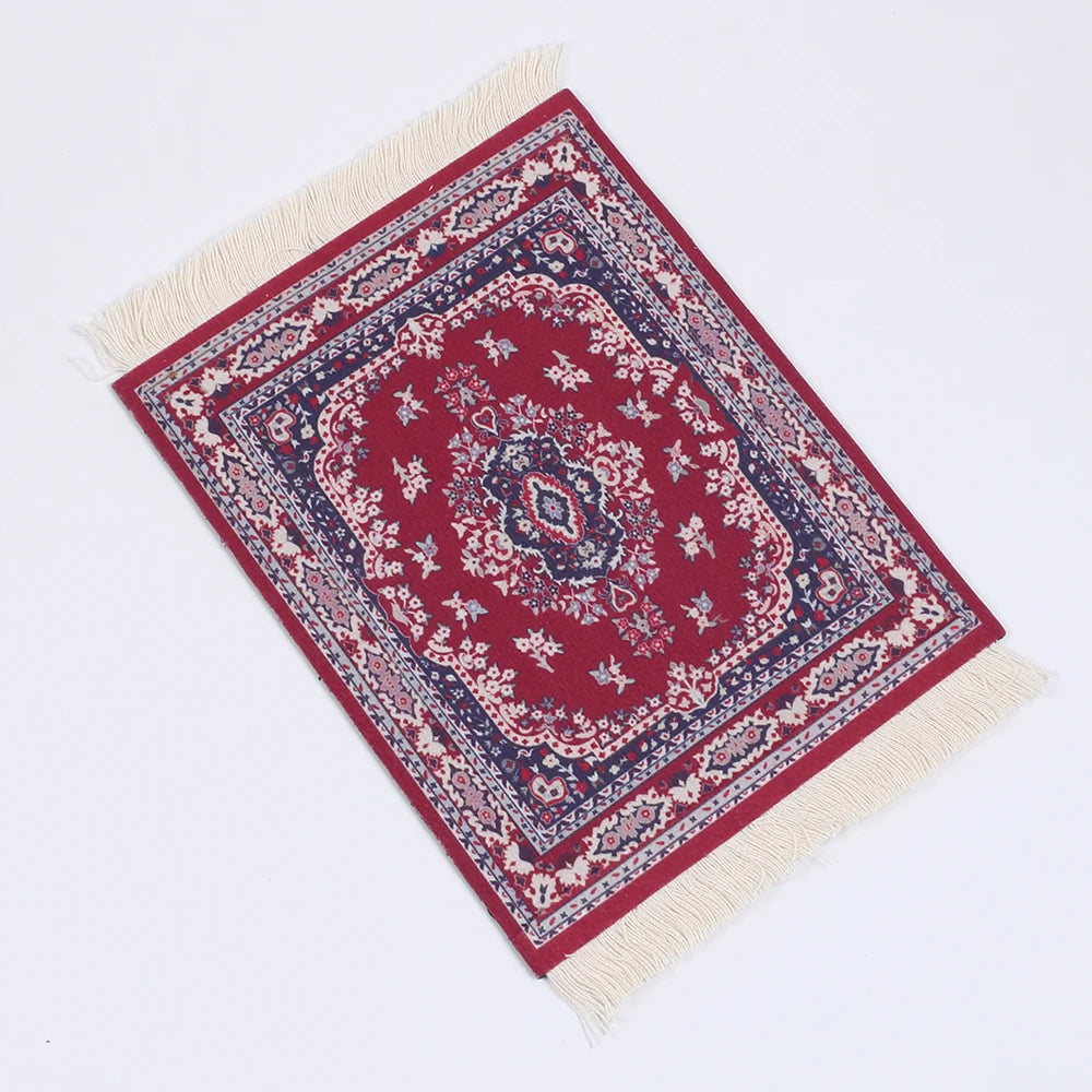 Persian Carpet Style Mouse Pad Vintage Coaster Bohemian Rug Desk Pad Mousepad Mouse Mat Table Decorfor Office Home Zpaxo F 27x18 cm
