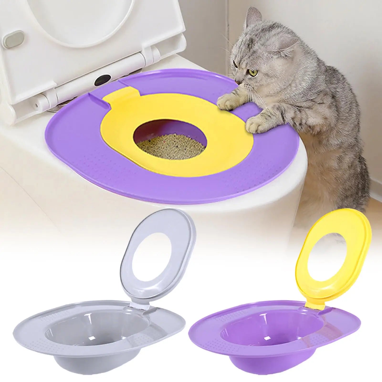 Cat Toilet Trainer Training Reusable Urinal Potty Safe Removable Home