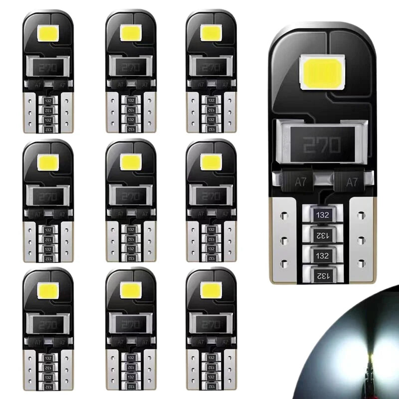 10Pcs W5W T10 LED Canbus No Error Bulb Car Interior Light 194 LED Signal Lamp For Car Light Reading Light Signal Lamp Zpaxo