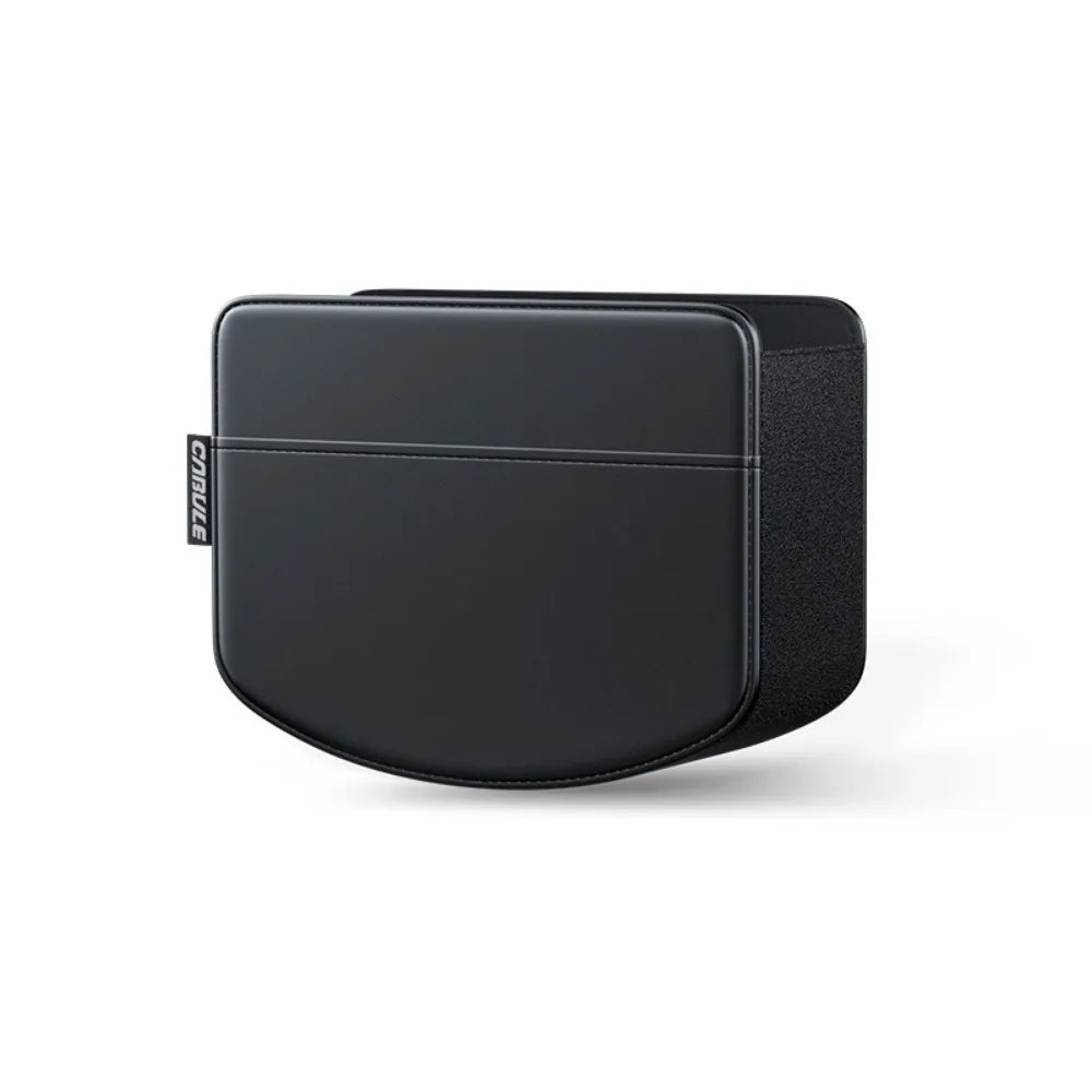 Large Capacity Car Door Side Storage Box PU Leather Scratch Resistant Zpaxo Black