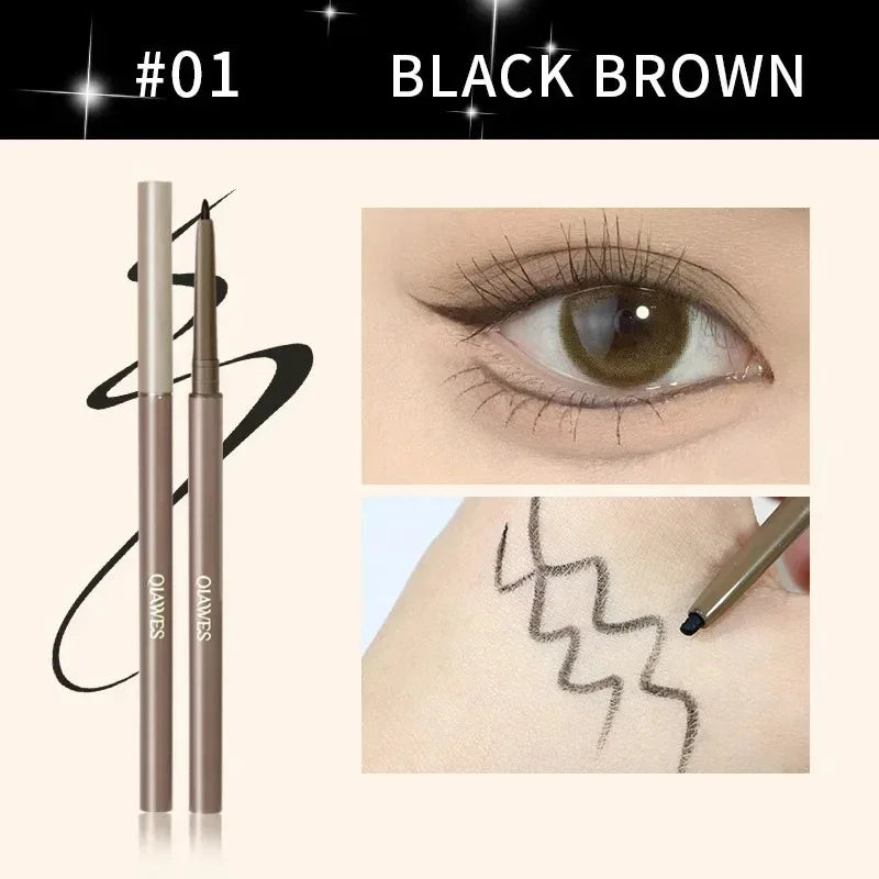 2in1 Eyeliner Lying Silkworm Gel Pen Lasting Waterproof Non-smudge