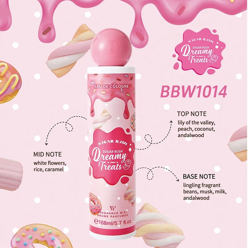 Sublime Gourmet Fragrance Mist, Unisex Fresh Berry Sweet Cookie Chocolate Cream Scent Body Spray 168ml Alluring Aroma Splash Zpaxo Dessert Flavor 168ml