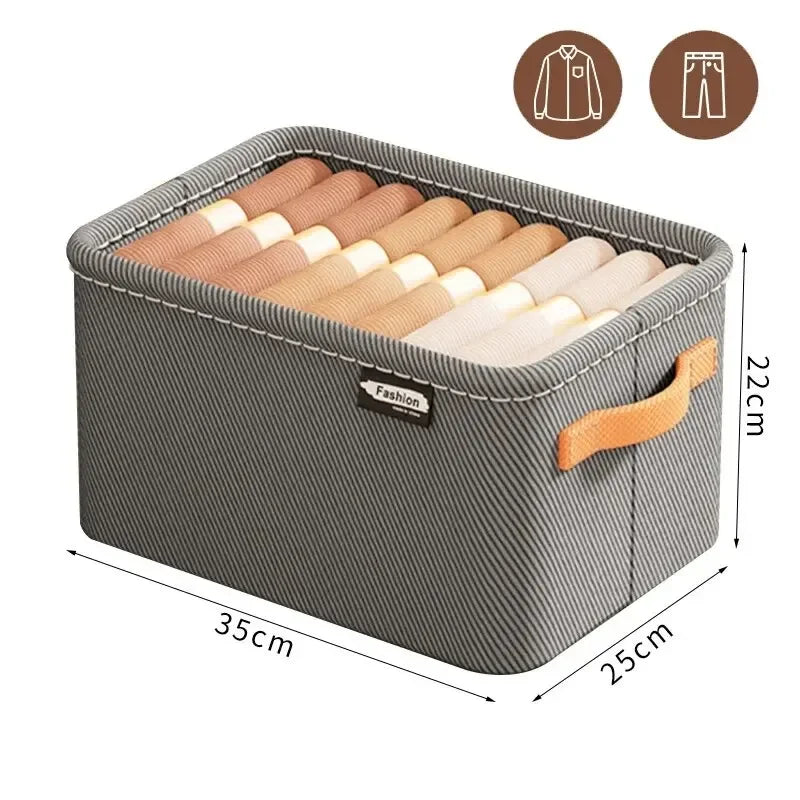Non-Woven Clothes Storage Box – Wardrobe Drawer Organizer Clothes Storage Box Zpaxo Grey M