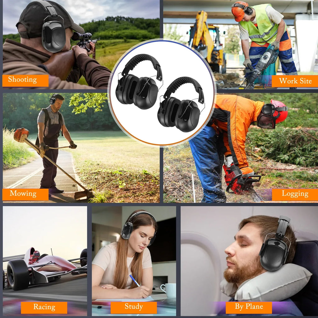 Anti-noise Earmuffs Adjustable Ear Protector Hearing Headphones Zpaxo