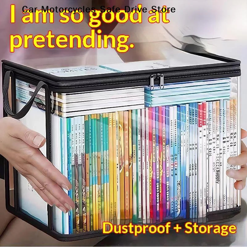 CMClear PVC Storage Box Flip-top Lid View Window Multi-use Organizer