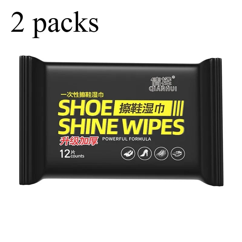 12-60Pcs Disposable Shoes Clean Wipes Portable White Shoes Cleaning Care Wipes Sneakers Cleaning Quick Wet Wipe VIE LENTE Zpaxo 12 sheets 2 packs