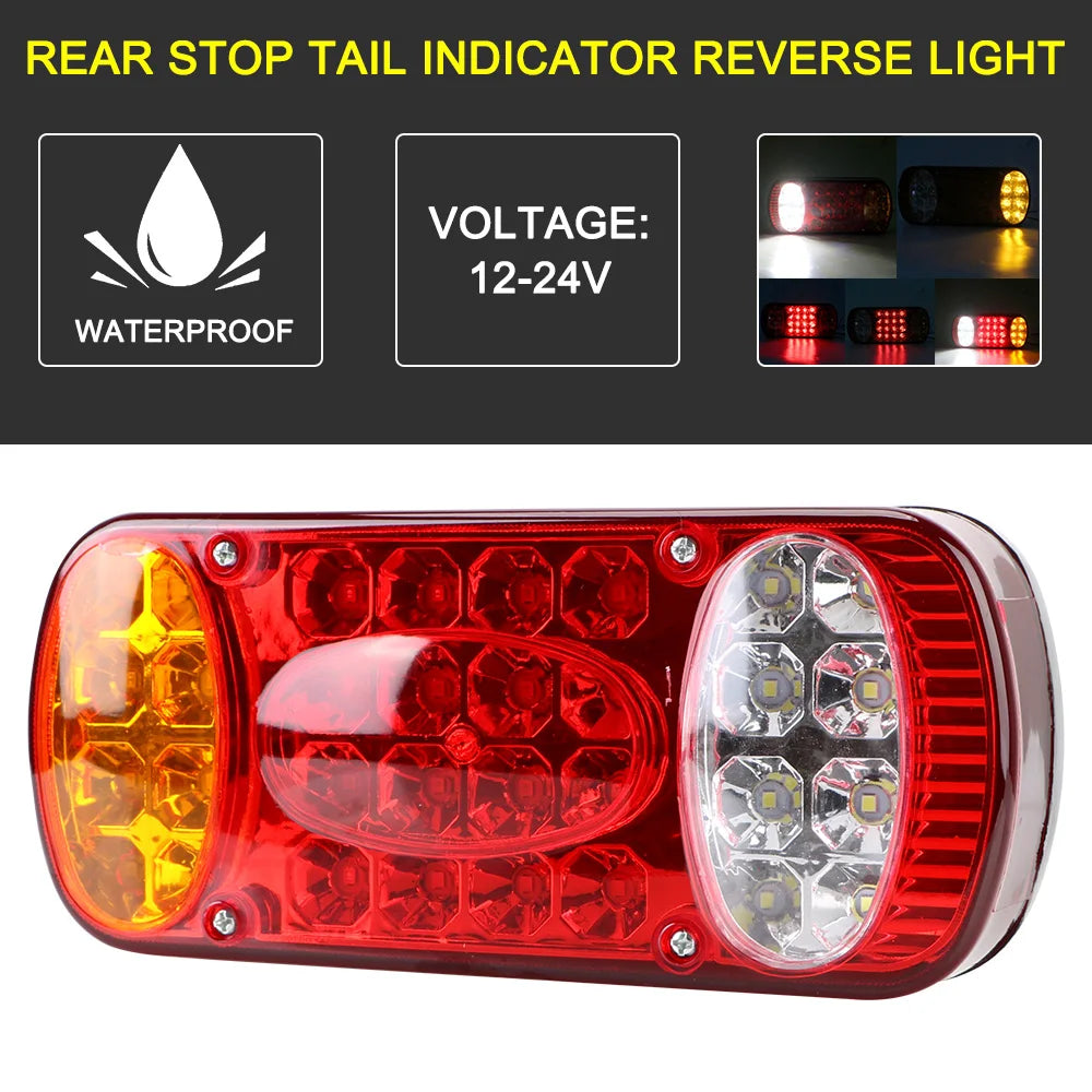 32LED Waterproof Taillight Signal Indicator Trailer Lorry Car Truck